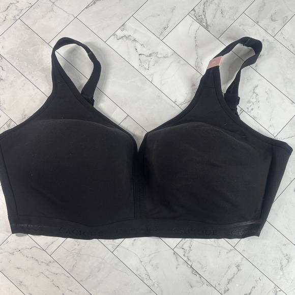 Cacique Other - NWT Cacique Lane Bryant Womans T-Shirt Bra Black Lightly Lined NO WIRE 42G